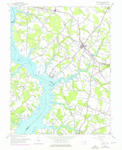 United States Geological Survey Preston, MD (1944, 24000-Scale) digital map