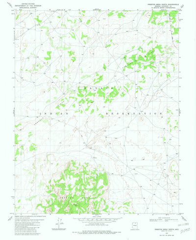 United States Geological Survey Preston Mesa North, AZ (1982, 24000-Scale) digital map