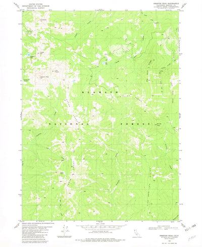 United States Geological Survey Preston Peak, CA (1982, 24000-Scale) digital map