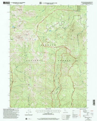 United States Geological Survey Preston Peak, CA (2001, 24000-Scale) digital map