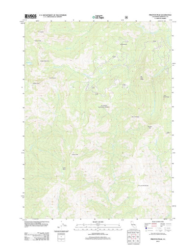 United States Geological Survey Preston Peak, CA (2012, 24000-Scale) digital map