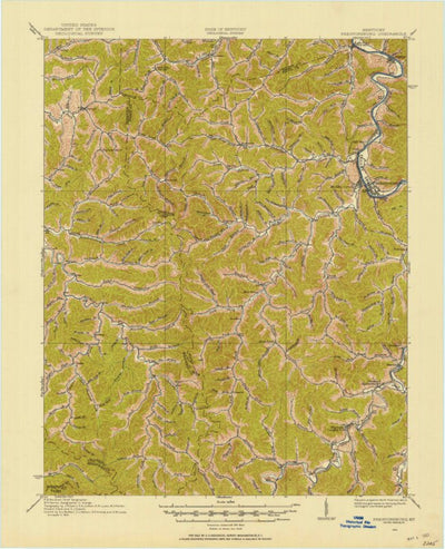 United States Geological Survey Prestonsburg, KY (1915, 62500-Scale) digital map
