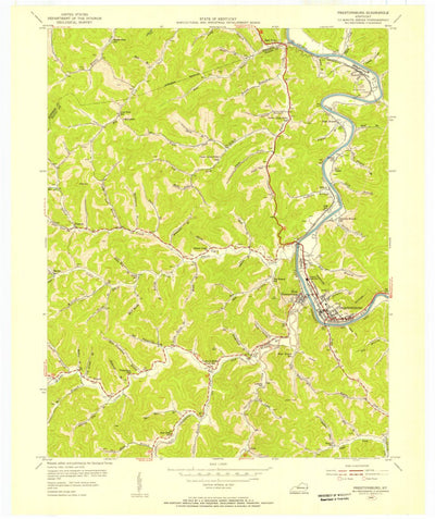 United States Geological Survey Prestonsburg, KY (1954, 24000-Scale) digital map