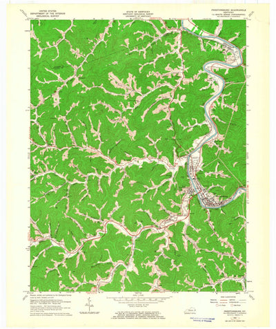 United States Geological Survey Prestonsburg, KY (1962, 24000-Scale) digital map