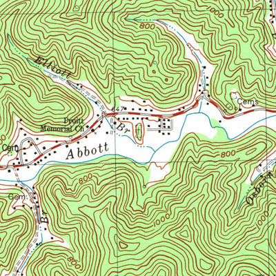 United States Geological Survey Prestonsburg, KY (1992, 24000-Scale) digital map