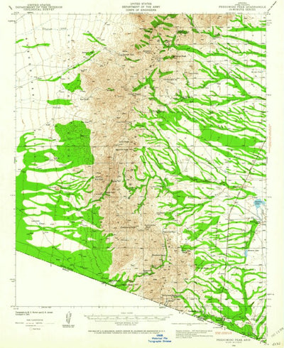 United States Geological Survey Presumido Peak, AZ (1941, 62500-Scale) digital map