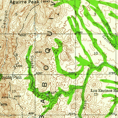 United States Geological Survey Presumido Peak, AZ (1941, 62500-Scale) digital map