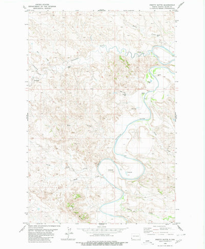 United States Geological Survey Pretty Butte, ND (1980, 24000-Scale) digital map
