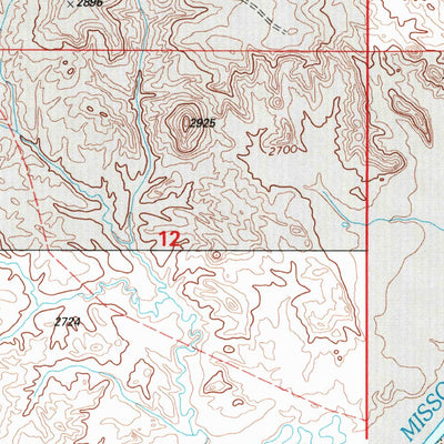 United States Geological Survey Pretty Butte, ND (1997, 24000-Scale) digital map