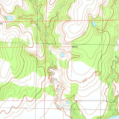 United States Geological Survey Prettyhair Creek, OK (1978, 24000-Scale) digital map