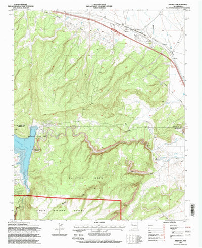 United States Geological Survey Prewitt, NM (1995, 24000-Scale) digital map