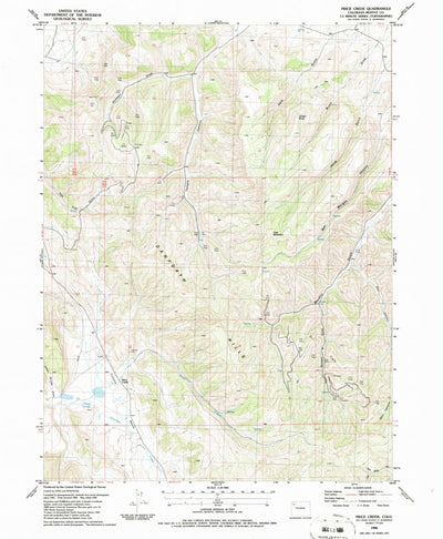 United States Geological Survey Price Creek, CO (1986, 24000-Scale) digital map