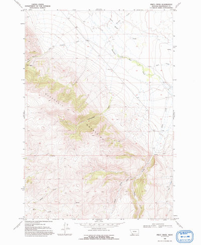 United States Geological Survey Price Creek, MT (1968, 24000-Scale) digital map