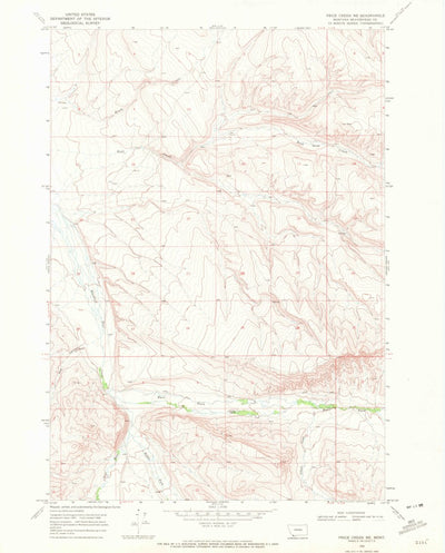 United States Geological Survey Price Creek NE, MT (1968, 24000-Scale) digital map