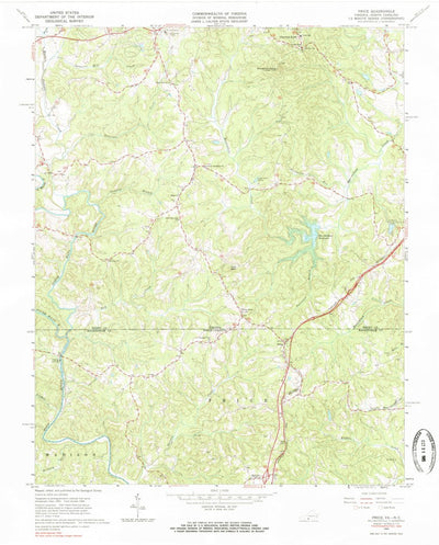 United States Geological Survey Price, NC-VA (1964, 24000-Scale) digital map