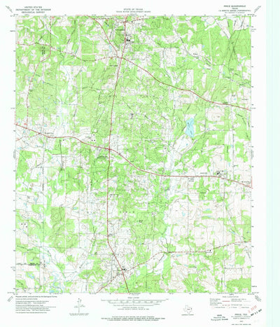 United States Geological Survey Price, TX (1973, 24000-Scale) digital map