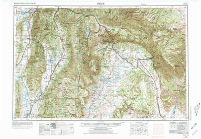 United States Geological Survey Price, UT (1956, 250000-Scale) digital map
