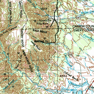 United States Geological Survey Price, UT (1956, 250000-Scale) digital map