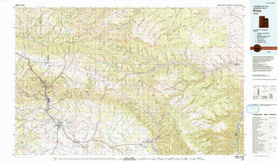 United States Geological Survey Price, UT (1980, 100000-Scale) digital map