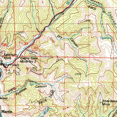 United States Geological Survey Price, UT (1980, 100000-Scale) digital map