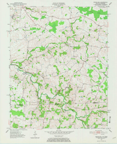 United States Geological Survey Prices Mill, KY-TN (1951, 24000-Scale) digital map