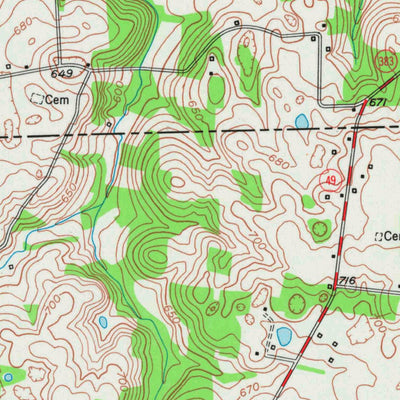 United States Geological Survey Prices Mill, KY-TN (1951, 24000-Scale) digital map