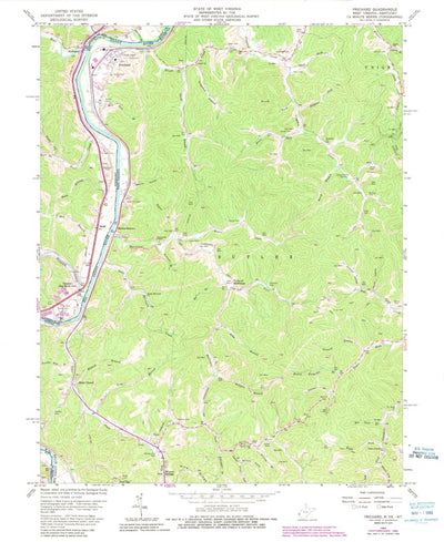 United States Geological Survey Prichard, WV-KY (1962, 24000-Scale) digital map