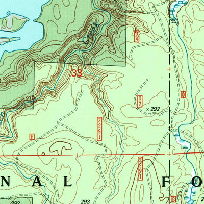United States Geological Survey Prickett Lake, MI (1999, 24000-Scale) digital map