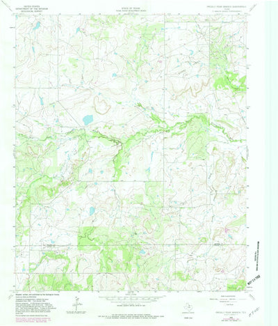 United States Geological Survey Prickly Pear Branch, TX (1964, 24000-Scale) digital map