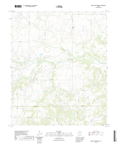 United States Geological Survey Prickly Pear Branch, TX (2022, 24000-Scale) digital map
