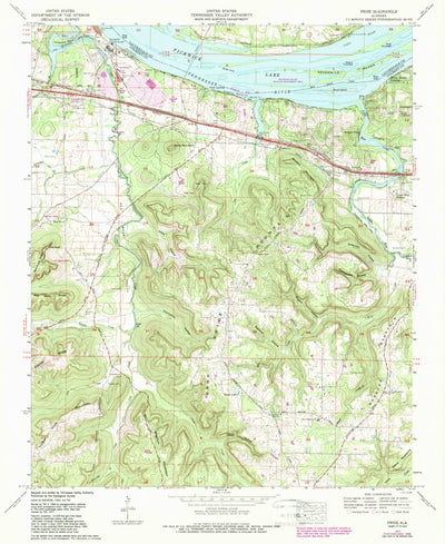 United States Geological Survey Pride, AL (1971, 24000-Scale) digital map
