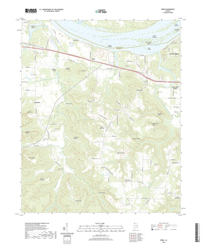 United States Geological Survey Pride, AL (2020, 24000-Scale) digital map