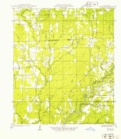 United States Geological Survey Pride, LA (1942, 31680-Scale) digital map
