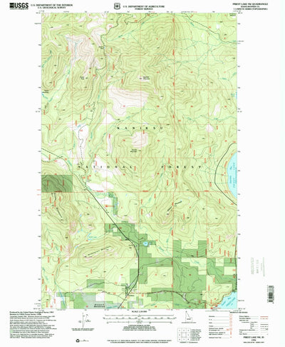 United States Geological Survey Priest Lake NW, ID (1996, 24000-Scale) digital map