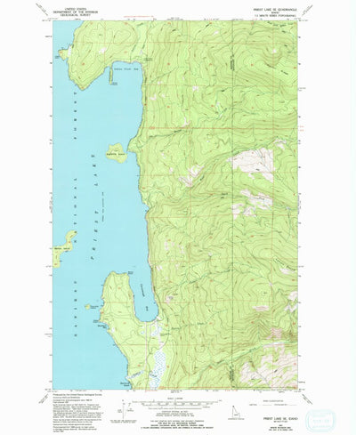 United States Geological Survey Priest Lake SE, ID (1967, 24000-Scale) digital map