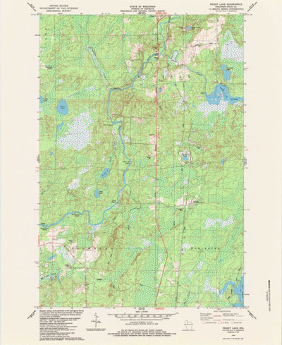 United States Geological Survey Priest Lake, WI (1984, 24000-Scale) digital map