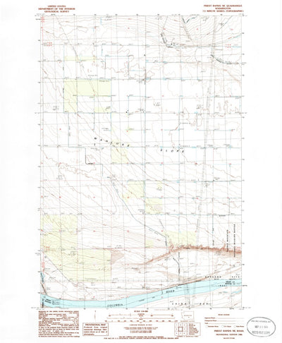 United States Geological Survey Priest Rapids NE, WA (1986, 24000-Scale) digital map