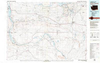 United States Geological Survey Priest Rapids, WA (1979, 100000-Scale) digital map