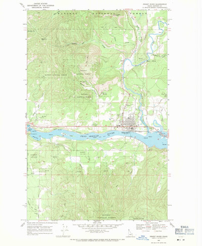 United States Geological Survey Priest River, ID (1968, 24000-Scale) digital map