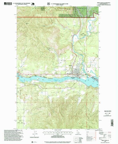 United States Geological Survey Priest River, ID (1996, 24000-Scale) digital map