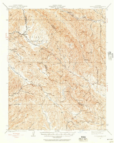 United States Geological Survey Priest Valley, CA (1941, 62500-Scale) digital map