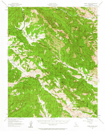 United States Geological Survey Priest Valley, CA (1956, 62500-Scale) digital map