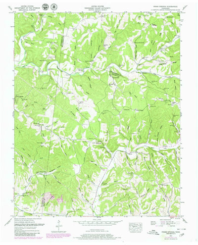 United States Geological Survey Primm Springs, TN (1951, 24000-Scale) digital map