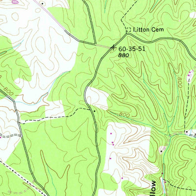 United States Geological Survey Primm Springs, TN (1951, 24000-Scale) digital map