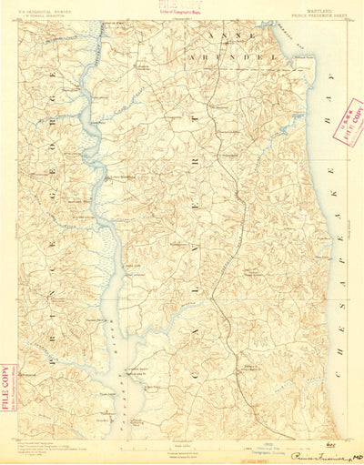 United States Geological Survey Prince Frederick, MD (1892, 62500-Scale) digital map