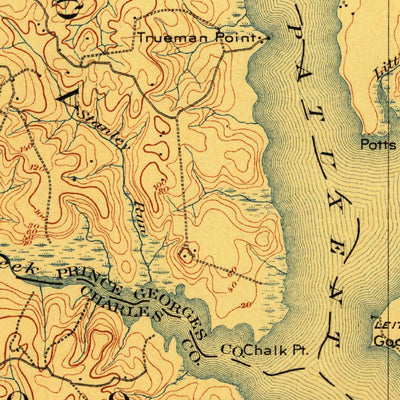 United States Geological Survey Prince Frederick, MD (1910, 62500-Scale) digital map