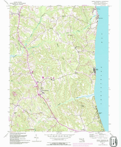 United States Geological Survey Prince Frederick, MD (1953, 24000-Scale) digital map