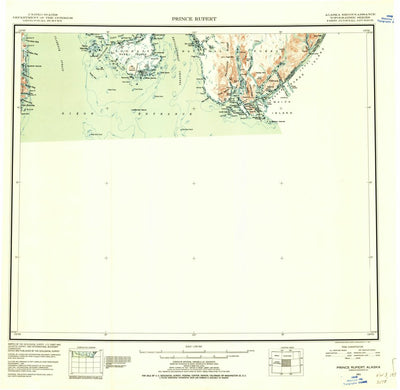 United States Geological Survey Prince Rupert, AK (1951, 250000-Scale) digital map