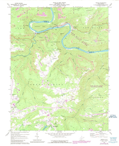 United States Geological Survey Prince, WV (1969, 24000-Scale) digital map