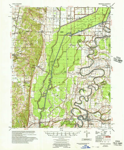 United States Geological Survey Princedale, AR (1956, 62500-Scale) digital map